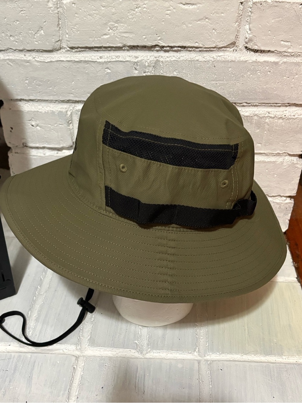 Adidas Men’s Webbing Boonie Bucket Hat Sz S/M Green Drawstring Hike Fish Outdoor - Picture 3 of 10